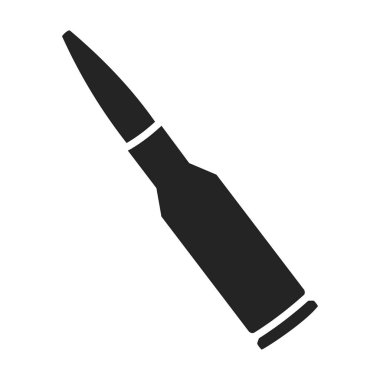 Kurşun simge siyah stil beyaz arka plan üzerinde izole içinde. Silah sembol stok vektör çizim.