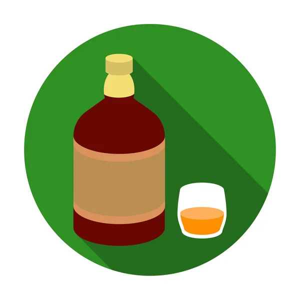 Icône de whisky dans un style plat isolé sur fond blanc. Illustration vectorielle du symbole alcool . — Image vectorielle