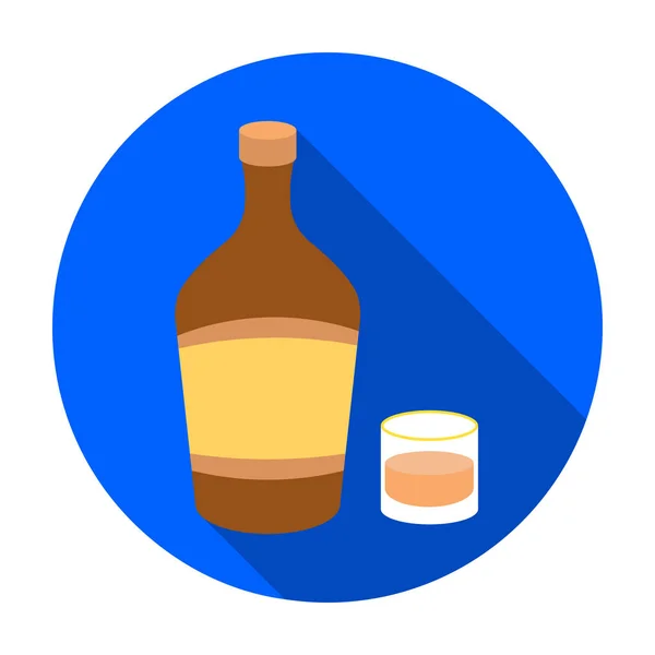 Likér ikona v plochý izolovaných na bílém pozadí. Alkohol symbol akcií vektorové ilustrace. — Stockový vektor