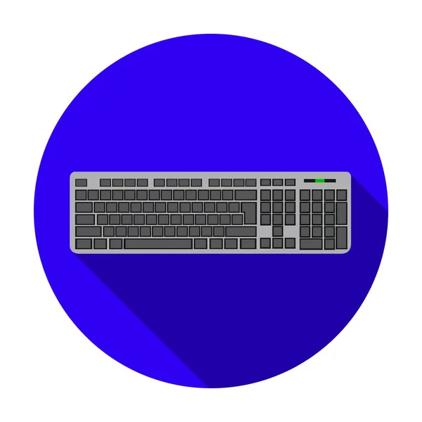 Ícone de teclado em estilo plano isolado no fundo branco. Computador pessoal símbolo estoque vetor ilustração . — Vetor de Stock