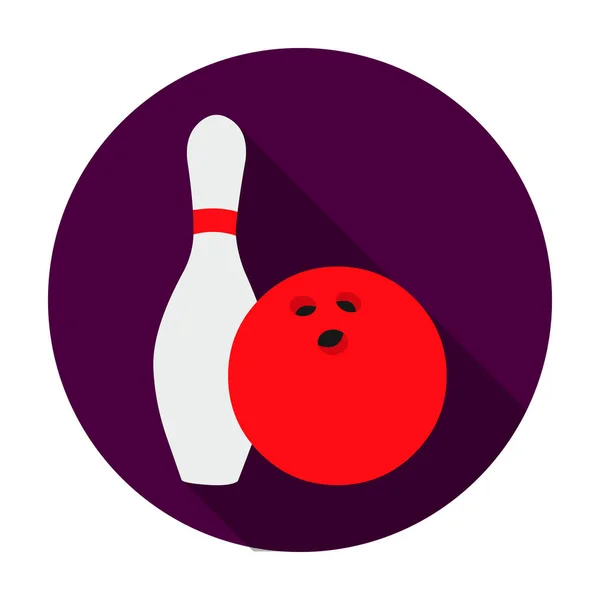 Bowling-Symbol im flachen Stil isoliert auf weißem Hintergrund. Sport und Fitness Symbol Aktienvektor Illustration. — Stockvektor