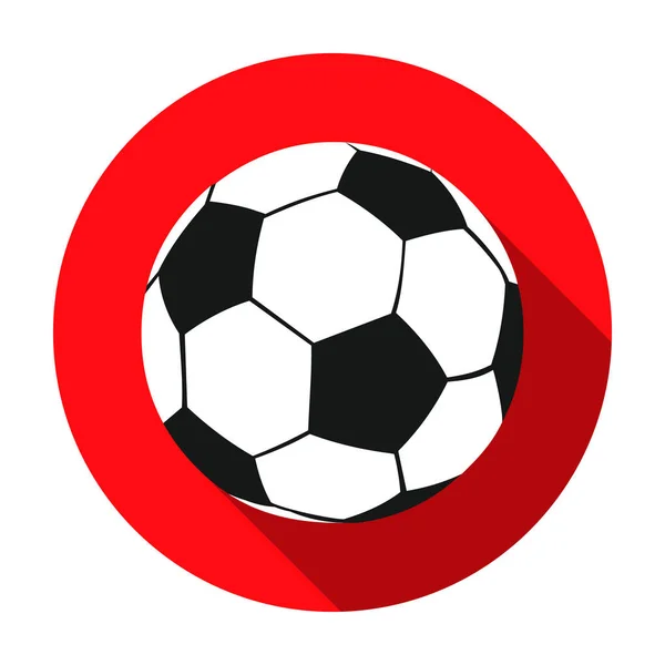 Fußball-Ikone im flachen Stil isoliert auf weißem Hintergrund. Sport und Fitness Symbol Aktienvektor Illustration. — Stockvektor