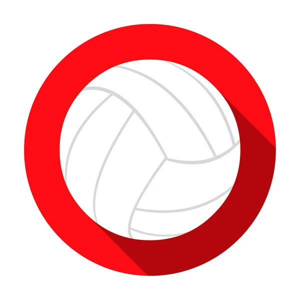 Volejbal ikona v plochý izolovaných na bílém pozadí. Sportovní a fitness symbol akcií vektorové ilustrace. — Stockový vektor