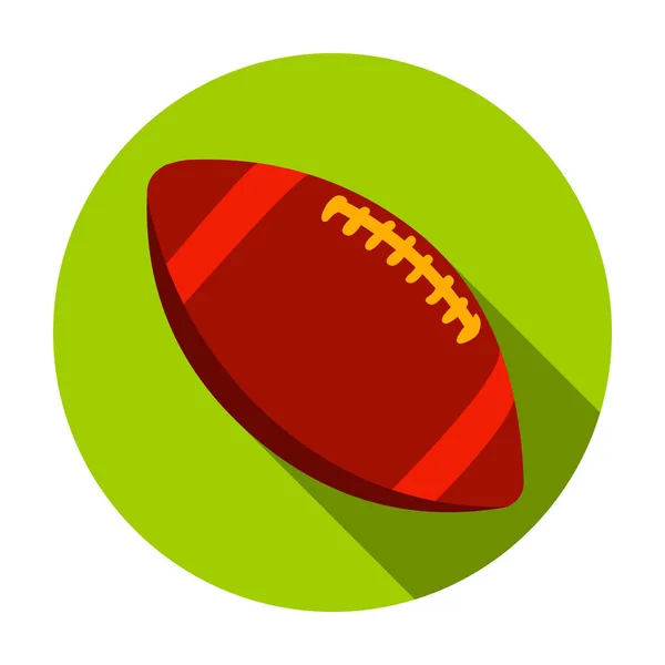 Ícone de bola de rugby em estilo plano isolado no fundo branco. Esporte e fitness símbolo estoque vetor ilustração . — Vetor de Stock