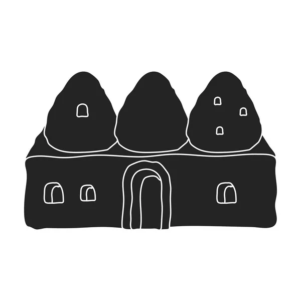 Icono de la casa de la colmena en estilo negro aislado sobre fondo blanco. Turquía símbolo stock vector ilustración . — Vector de stock