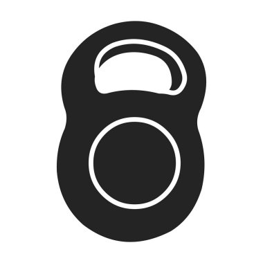 Ağırlık simge siyah stil beyaz arka plan üzerinde izole içinde. Spor ve fitness sembol stok vektör çizim.