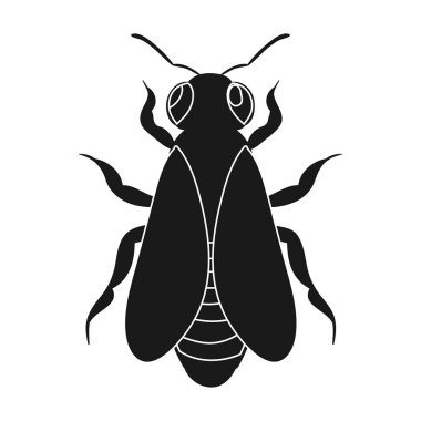 Arı simge siyah stil beyaz arka plan üzerinde izole içinde. Arı kovanı sembol stok vektör çizim