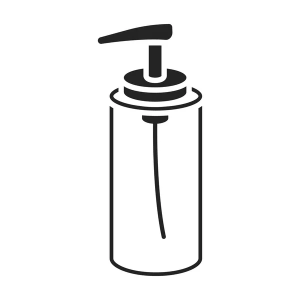 Ícone de loção em estilo preto isolado no fundo branco. Ilustração de vetor de estoque de símbolo de cabeleireiro . — Vetor de Stock