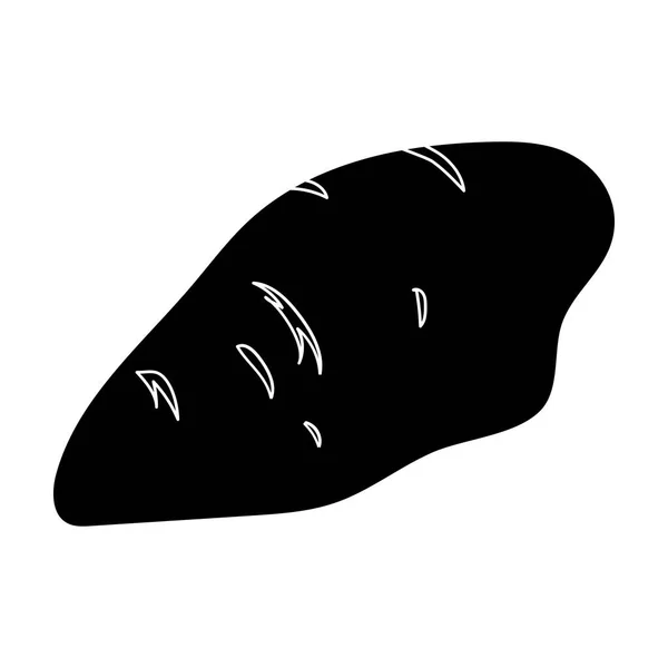 Піктограма курячого філе в чорному стилі ізольована на білому тлі. М'ясо символ запас Векторні ілюстрації — стоковий вектор