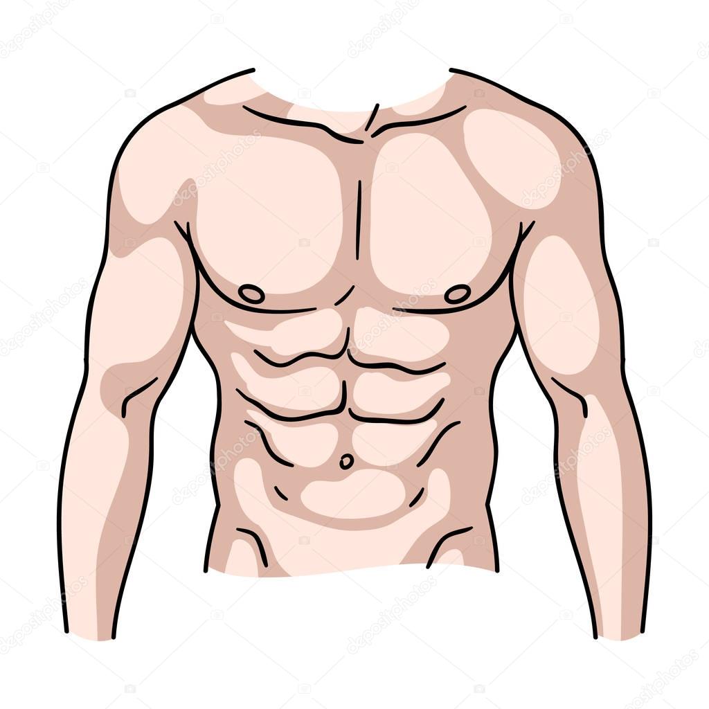 Abs exercises muscles icon stock vector. Illustration of pack