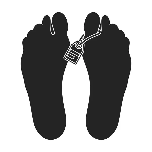 Icône du cadavre en style noir isolé sur fond blanc. Image vectorielle du symbole drogue . — Image vectorielle