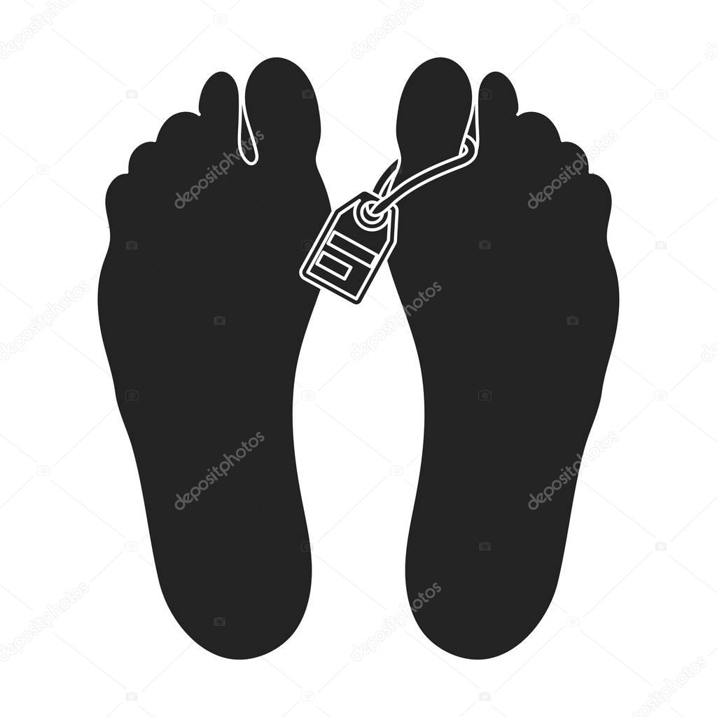 Corpse icon in black style isolated on white background. Drugs symbol vector illustration.