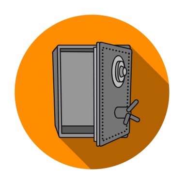 Düz stil beyaz arka plan üzerinde izole güvenli simgesini. Suç sembol stok vektör çizim.