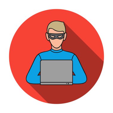 Düz stil beyaz arka plan üzerinde izole kesmek simgesini. Suç sembol stok vektör çizim.