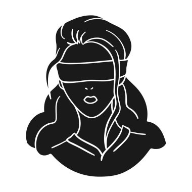 Rehine simge siyah stil beyaz arka plan üzerinde izole içinde. Suç sembol stok vektör çizim.