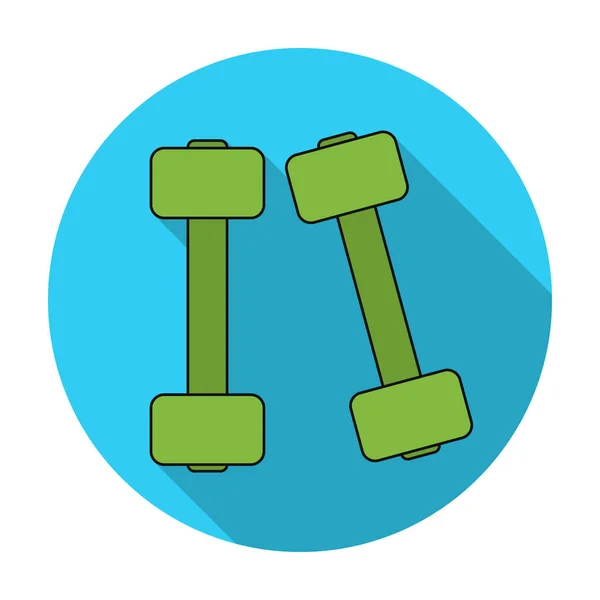 Icono de cascabeles en estilo plano aislado sobre fondo blanco. Deporte y fitness símbolo stock vector ilustración . — Vector de stock
