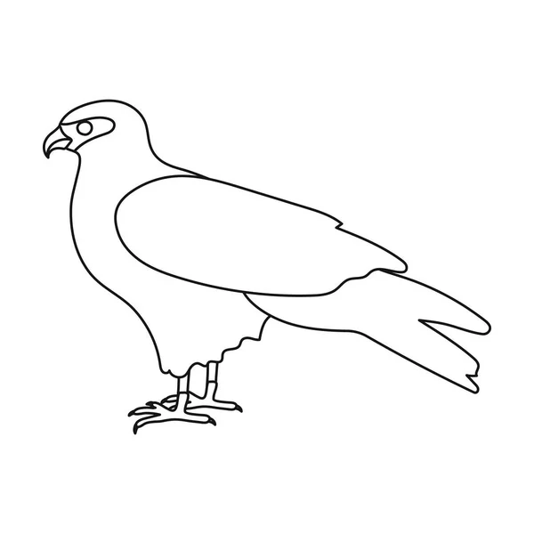 Drachensymbol im Umrissstil isoliert auf weißem Hintergrund. Vogel Symbol Aktienvektor Illustration. — Stockvektor