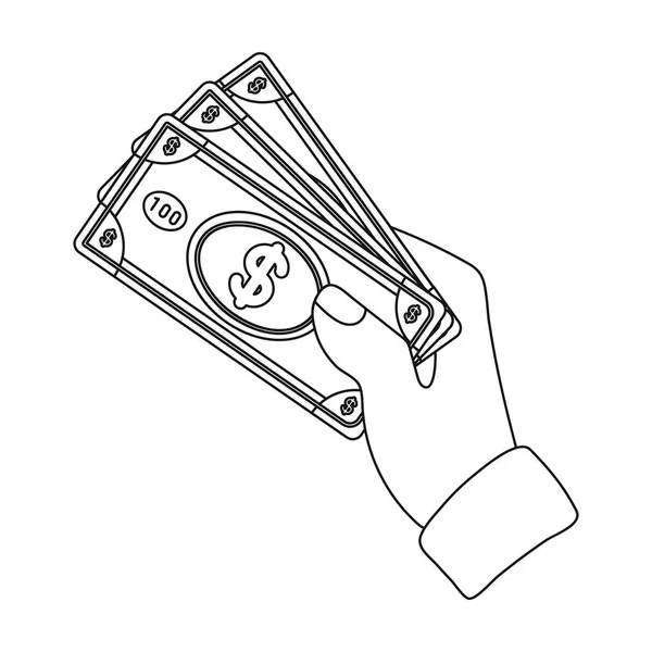 Icône de paiement en style dessin animé isolé sur fond blanc