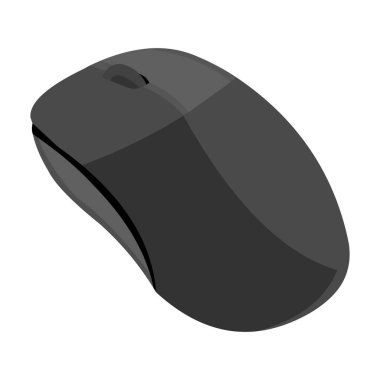 Bilgisayar fare simgesi beyaz arka plan üzerinde izole tek renkli tarzı. Kişisel bilgisayar sembol stok vektör çizim.