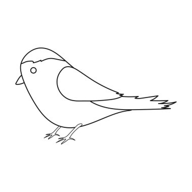 Parus simgesi beyaz arka plan üzerinde izole anahat tarzı. Park sembol stok vektör çizim.