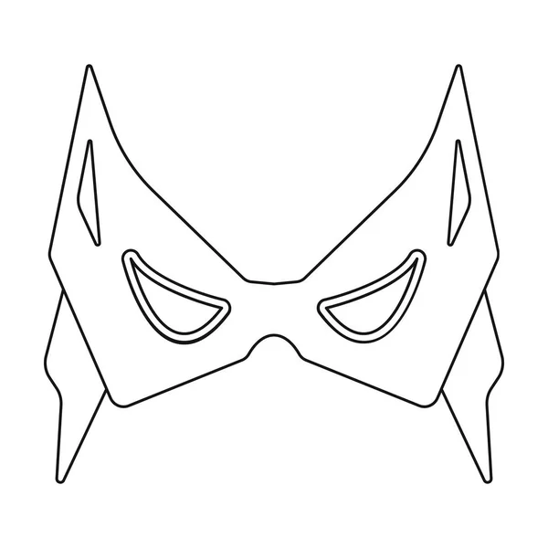 Augenmaskensymbol im Umrissstil isoliert auf weißem Hintergrund. Superhelden Maske Symbol Lager Vektor Illustration. — Stockvektor