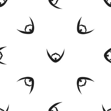 Sakal simge siyah stil beyaz arka plan üzerinde izole içinde mans. Sakal desen sembol stok vektör çizim.