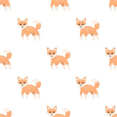 Fox simgesi beyaz arka plan üzerinde izole karikatür tarzı. Hayvanlar sembol stok vektör çizim desen.