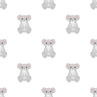 Koala simgesi beyaz arka plan üzerinde izole karikatür tarzı. Hayvanlar sembol stok vektör çizim desen.