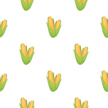 Tatlı Mısır simgesi beyaz arka plan üzerinde izole karikatür tarzı. Kanadalı Şükran günü desen sembol stok vektör çizim.