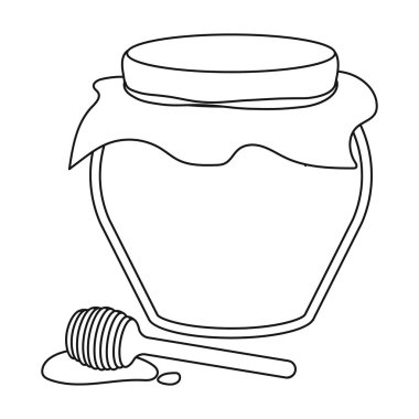 Beyaz arka plan üzerinde izole anahat stili simgesini tatlım. Kanadalı Şükran günü sembol stok vektör çizim.