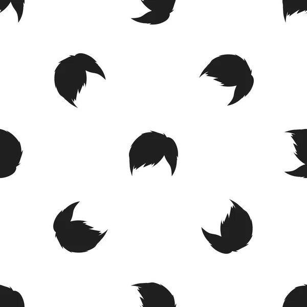 Mans frizura ikonjára fekete stílus elszigetelt fehér background. Szakáll minta szimbólum vektor stock illusztráció. — Stock Vector