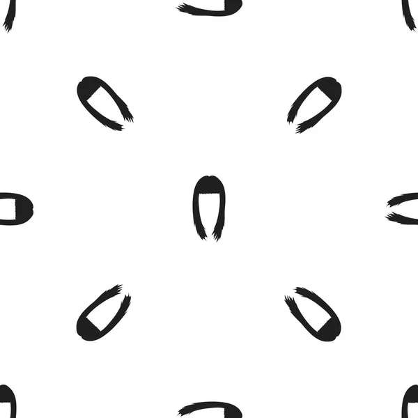 Frauenfrisur-Ikone im schwarzen Stil isoliert auf weißem Hintergrund. Bart Muster Symbol Aktienvektor Illustration. — Stockvektor