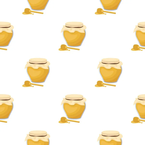 Icône de miel dans le style de dessin animé isolé sur fond blanc. Canadian Thanksgiving Day pattern symbol illustration vectorielle de stock . — Image vectorielle