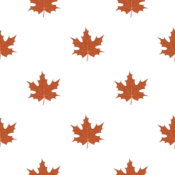 Liść klonowy ikona w stylu kreskówka na białym tle. Canadian Thanksgiving Day wzór symbolu Stockowa ilustracja wektorowa. — Wektor stockowy