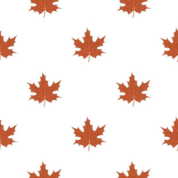 Maple leaf icon in cartoon style isolated on white background. Canadian Thanksgiving Day pattern symbol stock vector illustration.