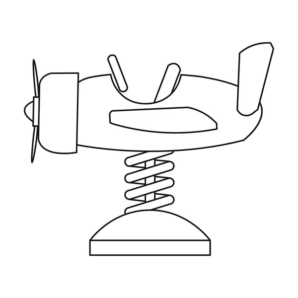 Ícone de avião primavera em estilo esboço isolado no fundo branco. Jogar jardim símbolo estoque vetor ilustração . —  Vetores de Stock