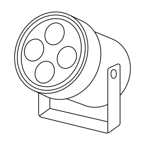 Icono del proyector en estilo de contorno aislado sobre fondo blanco. Teatro símbolo stock vector ilustración — Archivo Imágenes Vectoriales