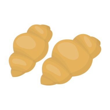 Gnocchi makarna simgesi beyaz arka plan üzerinde izole karikatür tarzı. Makarna sembol stok tür illüstrasyon vektör.