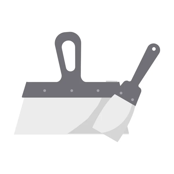 Kitt knivar ikonen i tecknad stil isolerad på vit bakgrund. Bygga och reparera symbol lager vektorillustration. — Stock vektor