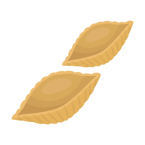 Conchiglie Pasta-Ikone im Cartoon-Stil isoliert auf weißem Hintergrund. Arten von Nudeln Symbol Aktienvektor Illustration. — Stockvektor