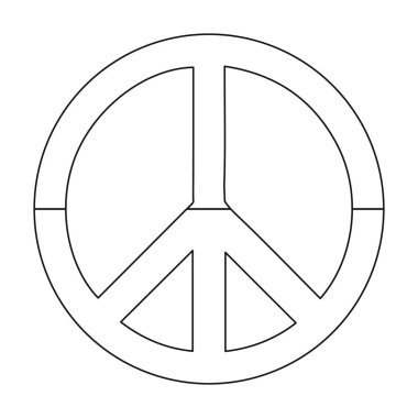 Eşcinsel simgesi beyaz arka plan üzerinde izole anahat tarzı. Eşcinsel sembol stok vektör çizim.