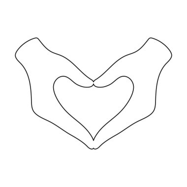 Beyaz arka plan üzerinde izole anahat tarzı el simgesi. Eşcinsel sembol stok vektör çizim.