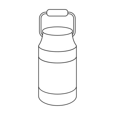 Süt beyaz arka plan üzerinde izole anahat stili simgesini kutular. Süt sembol stok vektör çizim.