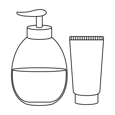 Jel simgesi beyaz arka plan üzerinde izole anahat tarzı ile tüp. Dövme sembol stok vektör çizim.