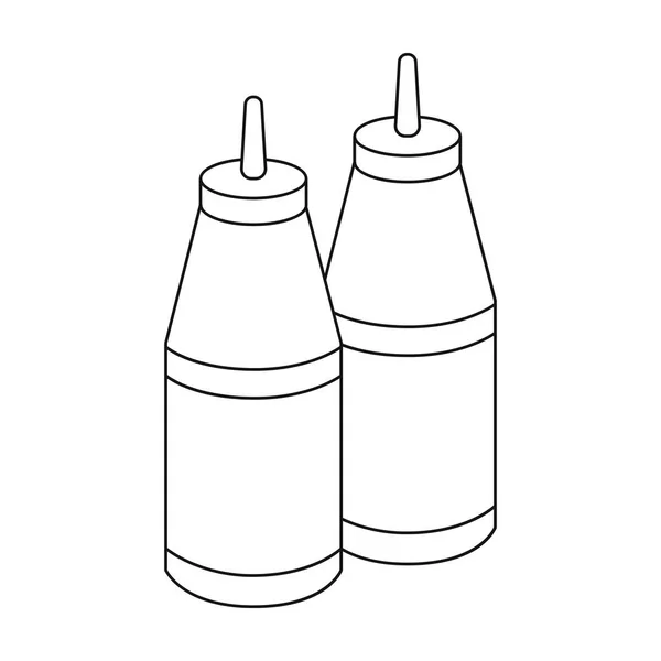 Ícone de molho em estilo esboço isolado no fundo branco. Fast food símbolo estoque vetor ilustração . — Vetor de Stock