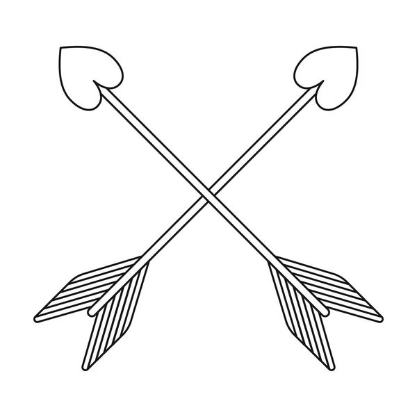 Pfeil-Symbol im Umrissstil isoliert auf weißem Hintergrund. Homosexuell Symbol Aktienvektor Illustration. — Stockvektor