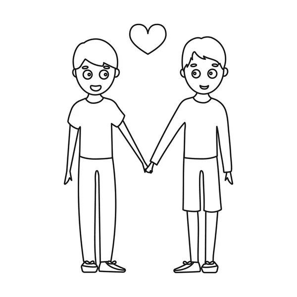 Eşcinsel simgesi beyaz arka plan üzerinde izole anahat tarzı. Eşcinsel sembol stok vektör çizim. — Stok Vektör