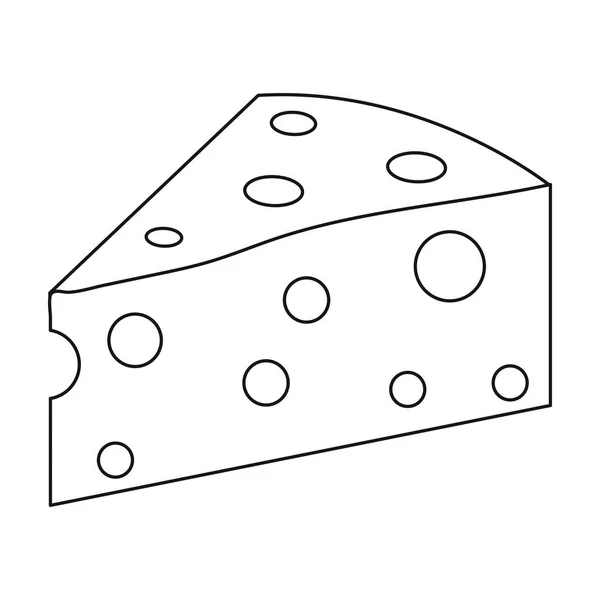 Τυρί εικονίδιο στο στυλ διάρθωσης που απομονώνονται σε λευκό φόντο. Εικονογράφηση διάνυσμα απόθεμα σύμβολο γάλα. — Διανυσματικό Αρχείο