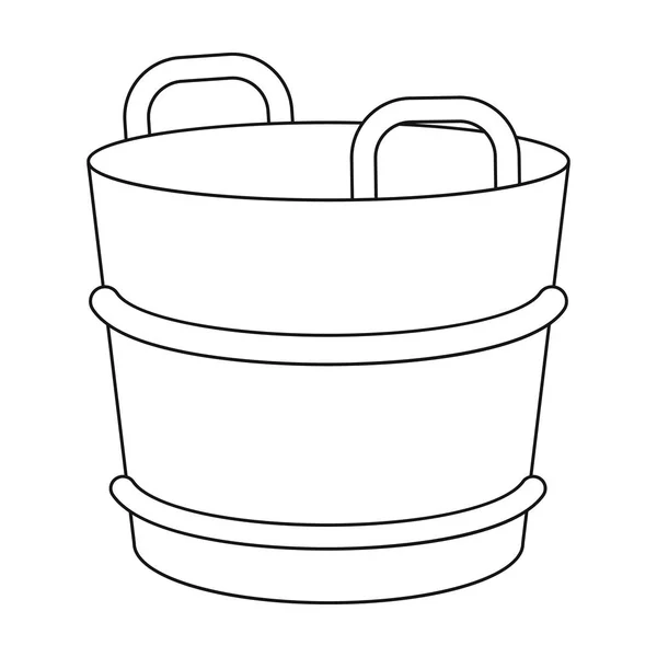 Icône seau de lait dans le style de contour isolé sur fond blanc. Illustration vectorielle du symbole du lait . — Image vectorielle