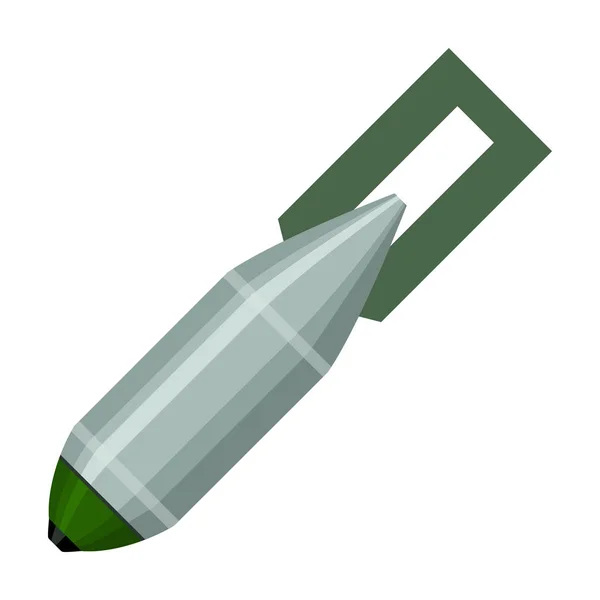 Icône de bombe aérienne militaire en style dessin animé isolé sur fond blanc. Illustration vectorielle du symbole militaire et militaire — Image vectorielle